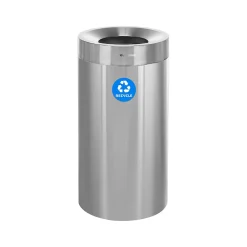 Alpine Single-Stream Recycling Station, 27 Gallon, Stainless Steel (ALP475-27-R)<Alpine Industries Clearance