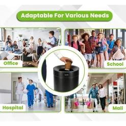 Alpine Stainless Steel Trash Can, 50-Gallon, Matte Black (ALP475-50-BLK)<Alpine Industries Hot