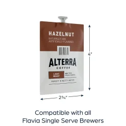 Alterra Hazelnut Coffee Flavia Freshpack, Medium Roast, 100/Carton (MDRA185)