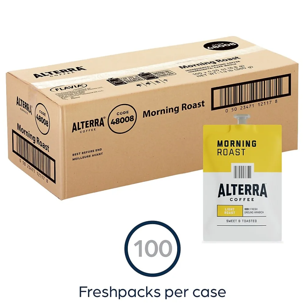 Alterra Morning Roast Coffee Flavia Freshpack, Light Roast, 100/Carton (MDRA182)