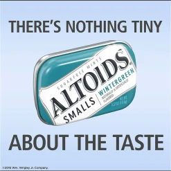 Altoids Smalls Sugar Free Wintergreen Mints, 3.33 oz., 9/Pack (209-00487)