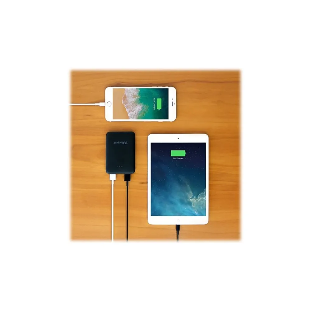 USB Power Bank for Most Smartphones, 5000mAh, Black (ASPB5KF)<Aluratek Clearance