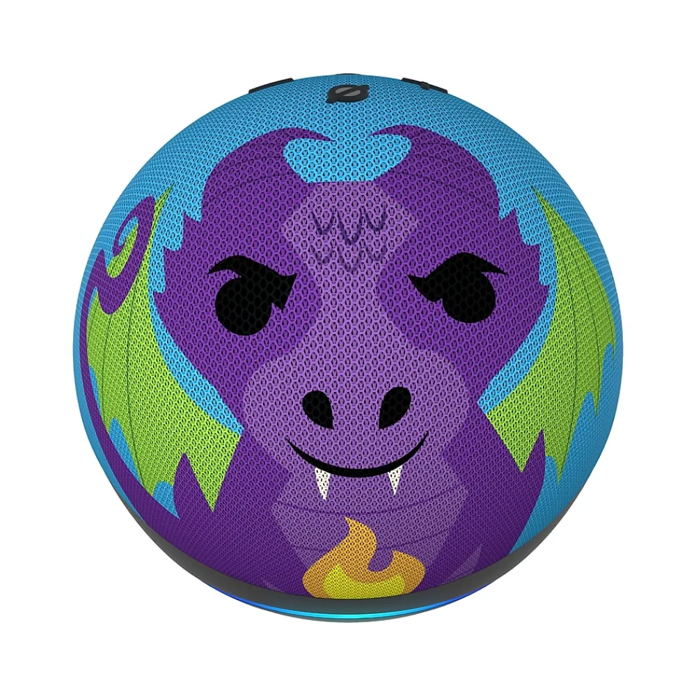 Amazon Echo Dot (5th Gen) Kids Bluetooth, Wi-Fi Wireless Smart Speaker, Dragon (B09B96PMLY)