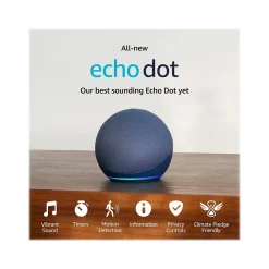 Amazon Echo Dot (5th Generation) Bluetooth, Wi-Fi Wireless Smart Speaker, Deep Sea Blue (B09B93ZDG4)