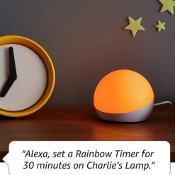 Amazon Echo Glow LED Desk Lamp, Warm White Light, White (B07KRY43KN)