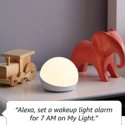 Amazon Echo Glow LED Desk Lamp, Warm White Light, White (B07KRY43KN)