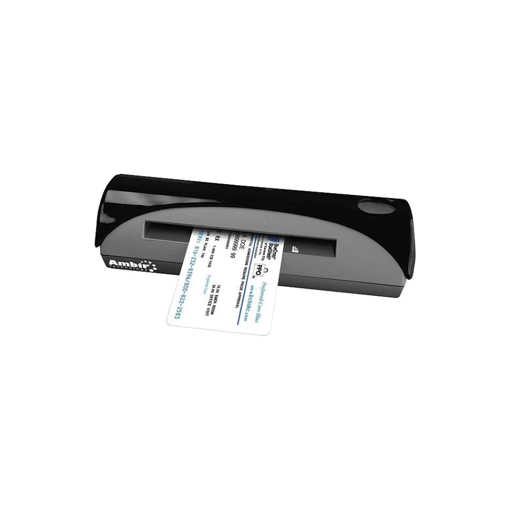 Ambir DocketPORT DP667 Portable Card Scanner, Black