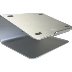 9" x 9" Aluminum Rotating Laptop Stand for 17" Laptops, Silver (AMRNS04)<Amer Online