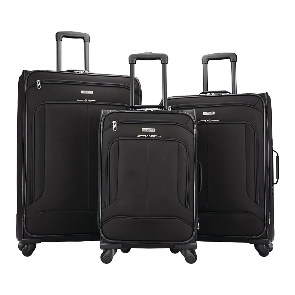 Pop Max 3-Piece Spinner Luggage Set, Black (115358-1041)<American Tourister Best