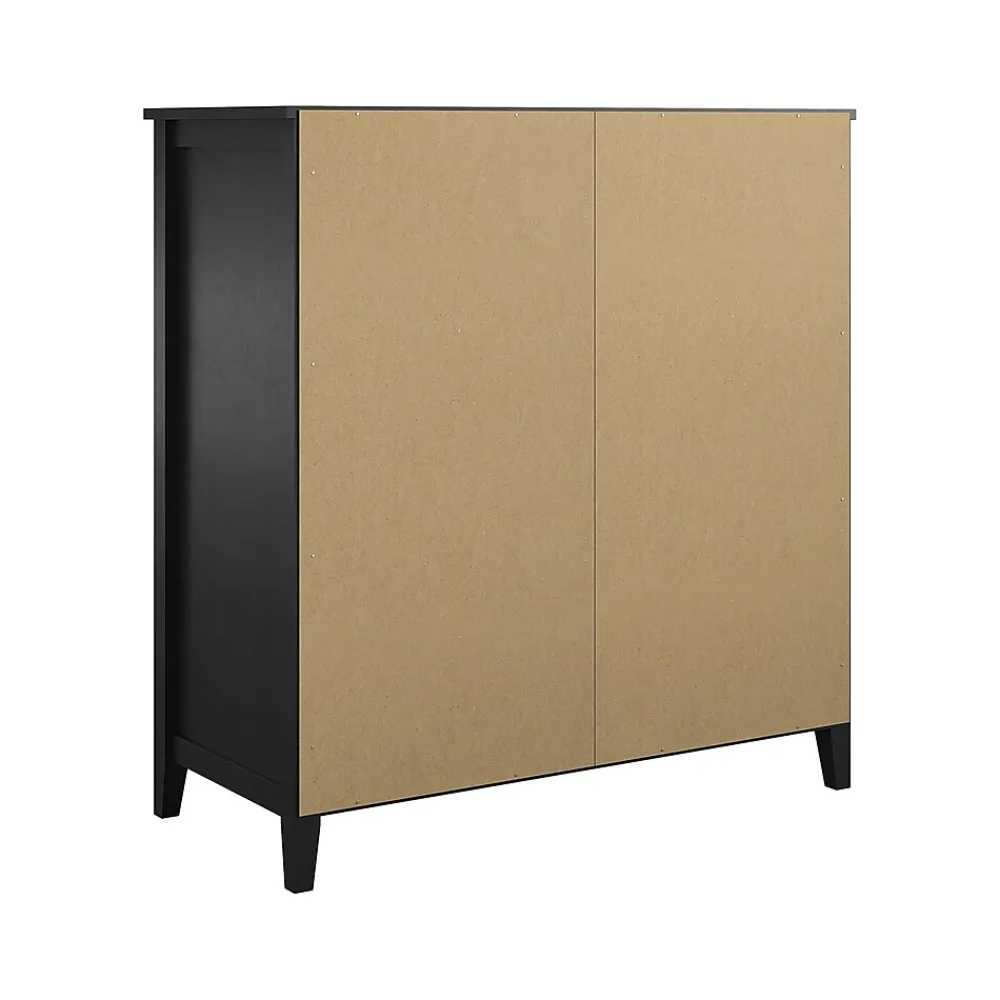 Storage Cabinets*Ameriwood Tuxedo 34.9" Bar Cabinet with 7 Shelves, Black (3969872COM)