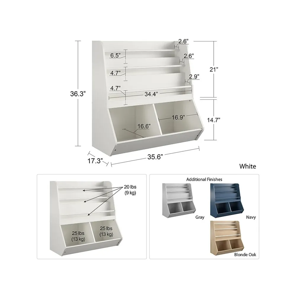 Bookcases*Ameriwood Tyler 36"H 5-Shelf Bookcase, Blonde Oak Particle Board (4947847COM)