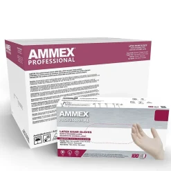Professional GPPFT Powder Free Latex Exam Gloves, Ivory, Medium, 100/Box, 10Box/Carton (GPPFT44100XX)<Ammex Online