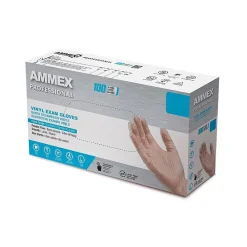 Professional VPF Powder Free Vinyl Exam Gloves, Latex Free, Clear, Medium, 100/Box, 10 Boxes/Carton (VPF64100-CC)<Ammex Sale