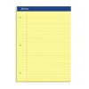 Notepads|Ampad Double-Sheet Notepad, 8.5" x 11.75", Wide Ruled, Canary, 100 Sheets/Pad, /Pad (TOP20243)