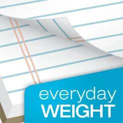 Notepads|Ampad Evidence, 8-1/2" x 11", White, Glue-Top Writing Pad, Narrow Ruled, Dozen (21-118)