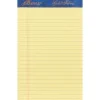 Notepads|Ampad Gold Fibre, 5" x 8", Canary, Perforated Notepad, Medium Ruled, 4/Pack