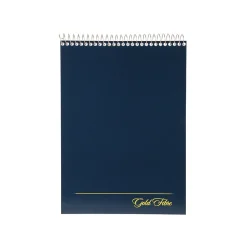Notepads|Ampad Gold Fibre Designer Series Notepad, 8.5" x 11.75", Wide, White, 70 Sheets/Pad (20-815) Navy Blue