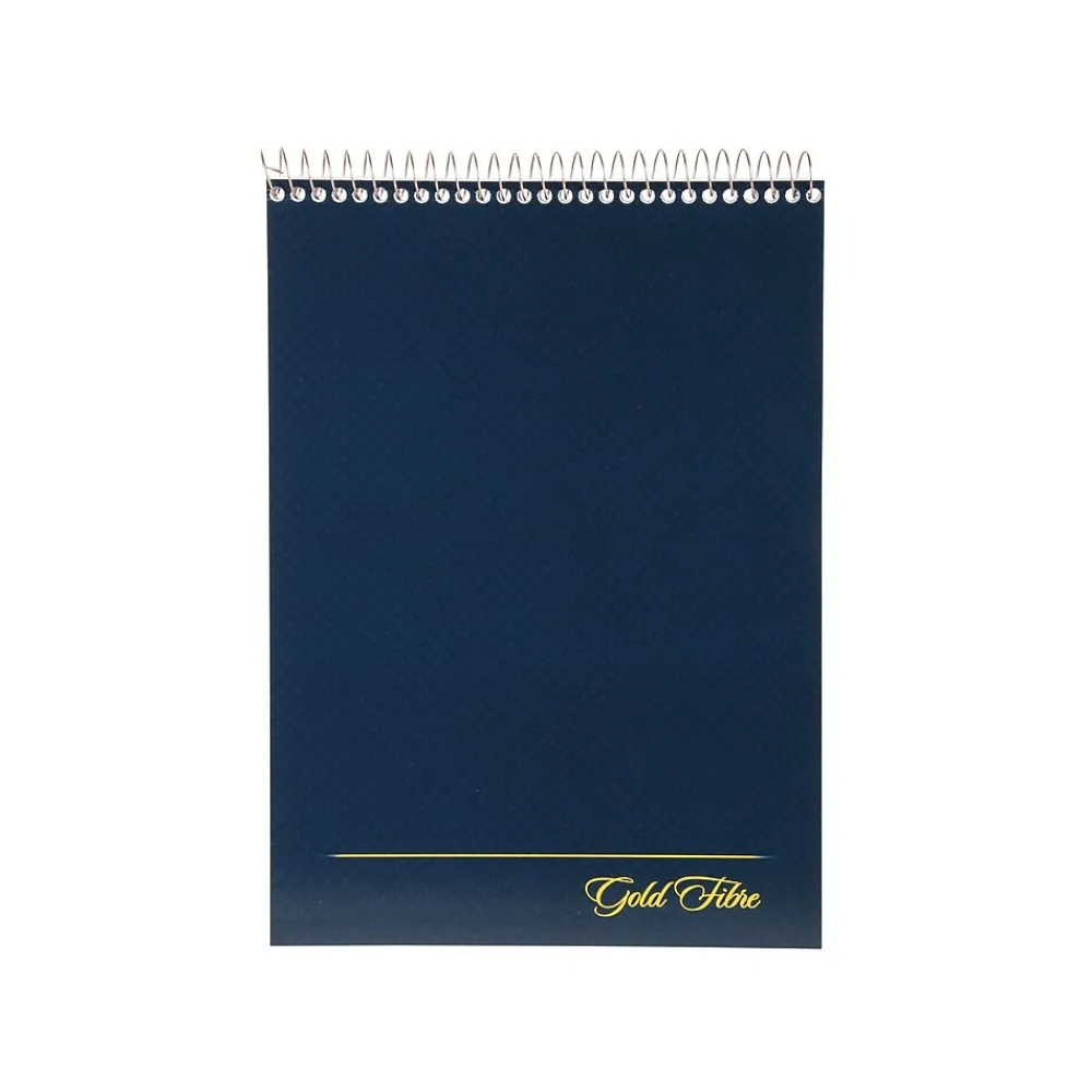 Notepads|Ampad Gold Fibre Designer Series Notepad, 8.5" x 11.75", Wide, White, 70 Sheets/Pad (20-815) Navy Blue