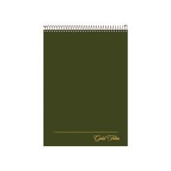 Notepads|Ampad Gold Fibre Designer Series Notepad, 8.5" x 11.75", Wide Ruled, Classic Green Cover, 70 Sheets/Pad (20-811)