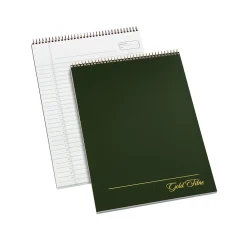Notepads|Ampad Gold Fibre Designer Series Notepad, 8.5" x 11.75", Wide Ruled, Classic Green Cover, 70 Sheets/Pad (20-811)