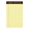 Notepads|Ampad Gold Fibre Notepads, 5" x 8", College Ruled, Canary, 50 Sheets/Pad, 12 Pads/Pack (TOP 20-004R)