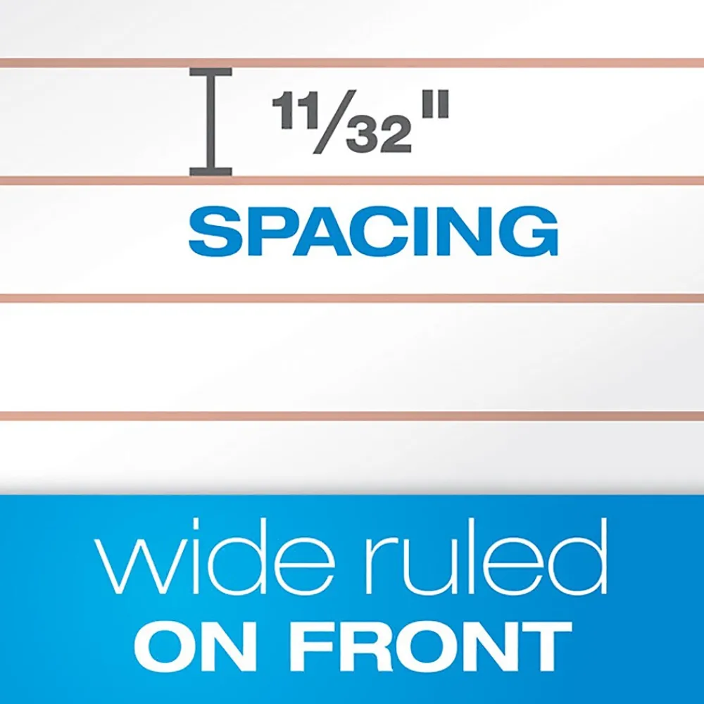 Notepads|Ampad Gold Fibre Retro Writing Pad, 8.5" x 11.75", Wide Ruled, White, 70 Sheets/Pad (20-008R)