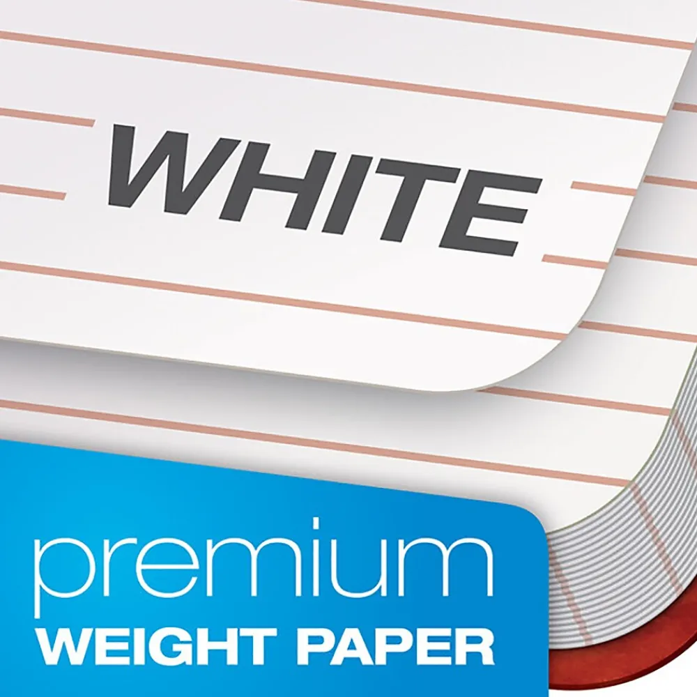 Notepads|Ampad Gold Fibre Retro Writing Pad, 8.5" x 11.75", Wide Ruled, White, 70 Sheets/Pad (20-008R)