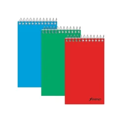 Notepads|Ampad Memo Pads, 3" x 5", Narrow Ruled, Assorted, 60 Sheets/Pad, 12 Pads/Pack (TOP 25-087)