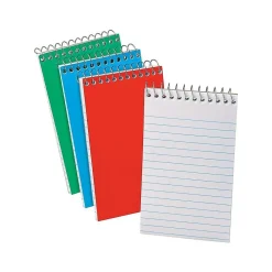 Notepads|Ampad Memo Pads, 3" x 5", Narrow, Assorted, 60 Sheets/Pad, 3 Pads/Pack (OXF 45-093)