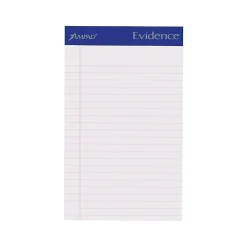 Notepads|Ampad Notepads, 5" x 8", College, White, 50 Sheets/Pad, 12 Pads/Pack (TOP20-304)