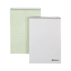 Notepads|Ampad Steno Book, 6" x 9", Gregg Ruled, Green Tint, 80 Sheets/Pad, 6 Pads/Pack (TOP 25-278)
