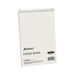 Notepads|Ampad Steno Pad, 6" x 9", Gregg, White, 60 Sheets/Pad (TOP 25-470)