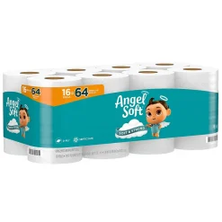 Mega Toilet Paper, 2-ply, White, 320 Sheets/Roll, 16 Rolls/Case (79423/02/01)<Angel Soft Best