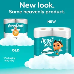 Mega Toilet Paper, 2-Ply, White, 320 Sheets/Roll, 48 Rolls/Pack (79403/50)<Angel Soft Discount