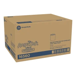 Ultra Professional Series 2-Ply Standard Toilet Paper, White, 400 Sheets/Roll, 60 Rolls/Carton (16560)<Angel Soft Sale