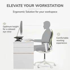 Clearance Anji Mountain Acacia Wood Monitor Stand, Up to 32