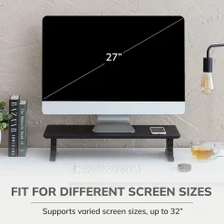 Clearance Anji Mountain Acacia Wood Monitor Stand, Up to 32