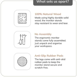 Hot Anji Mountain Mango Wood Monitor Stand, Up to 32