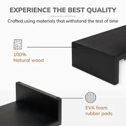 New Anji Mountain Mango Wood Monitor Stand, Up to 32