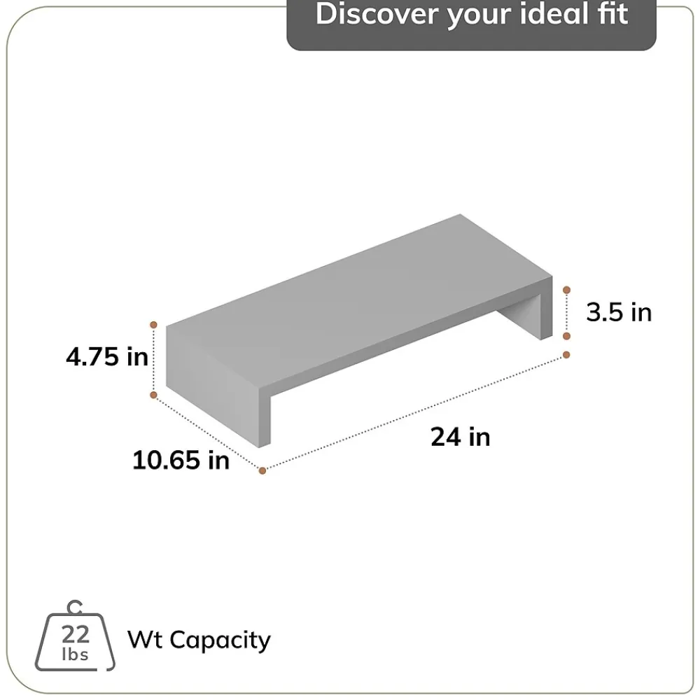 New Anji Mountain Mango Wood Monitor Stand, Up to 32" Monitor, (MS-FNG-BLK-P) Black