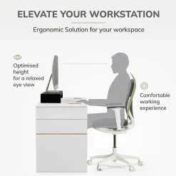 New Anji Mountain Mango Wood Monitor Stand, Up to 32