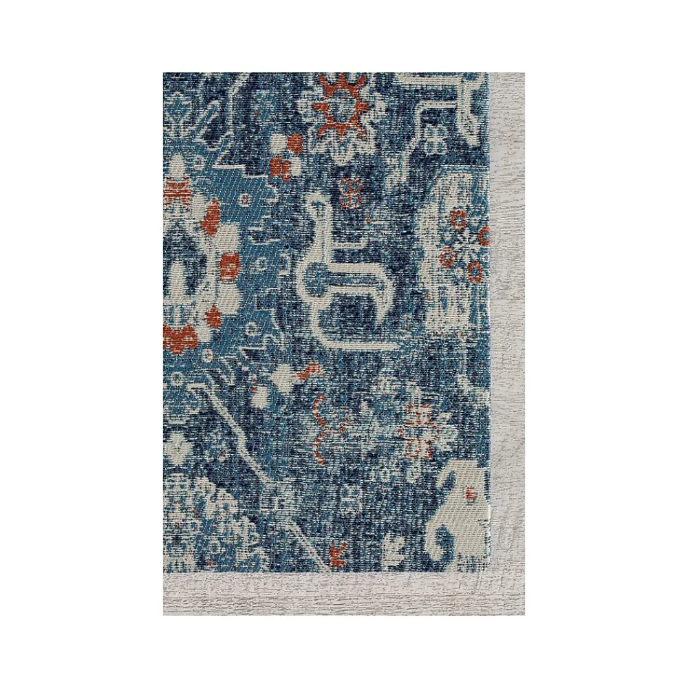 Chair Mats*Anji Mountain Rug'd Alta Carpet & Hard Floor Chair Mat, 36" x 48", Blue/Ivory Polyester (AMB9033)