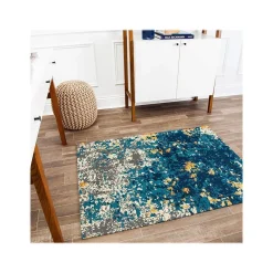 Chair Mats*Anji Mountain Rug'd Bilbao Carpet & Hard Floor Chair Mat, 36" x 48'', Multicolored (AMB9016)