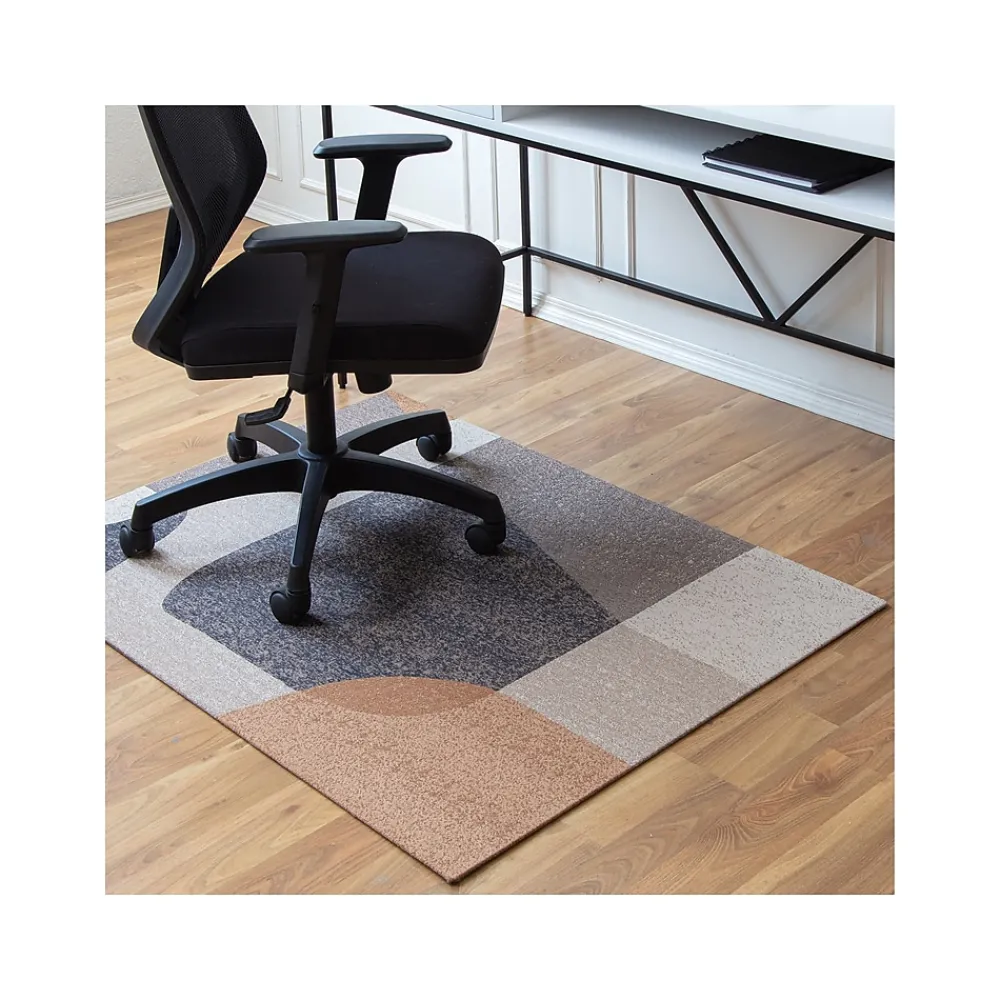 Chair Mats*Anji Mountain Rug'd Jasper Carpet & Hard Floor Chair Mat, 36" x 48", Multicolor Polyester (AMB9036)