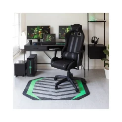 Chair Mats*Anji Mountain Rug'd Prizm Green Carpet & Hard Floor Chair Mat, 36