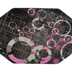 Chair Mats*Anji Mountain Rug'd Refracted Carpet & Hard Floor Gaming Chair Mat, 36" x 48", Gray/Purple (AMB9113)