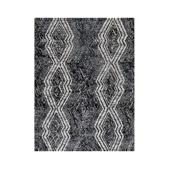 Chair Mats*Anji Mountain Rug'd Smiljan Carpet & Hard Floor Chair Mat, 36" x 48", Black/White Polyester (AMB9022)