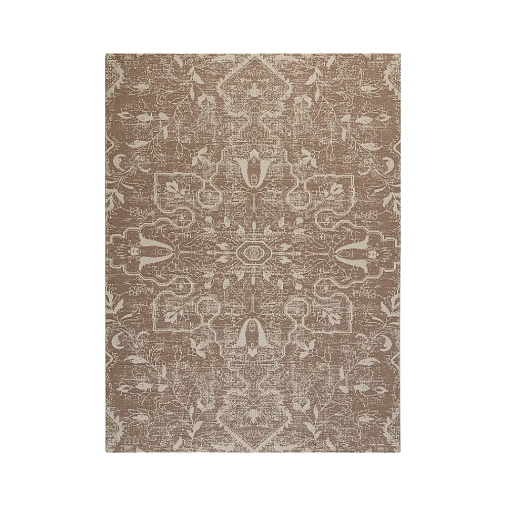 Chair Mats*Anji Mountain Rug'd Tamanrasset Carpet & Hard Floor Chair Mat, 36" x 48", Ivory/Brown Polyester (AMB9034)