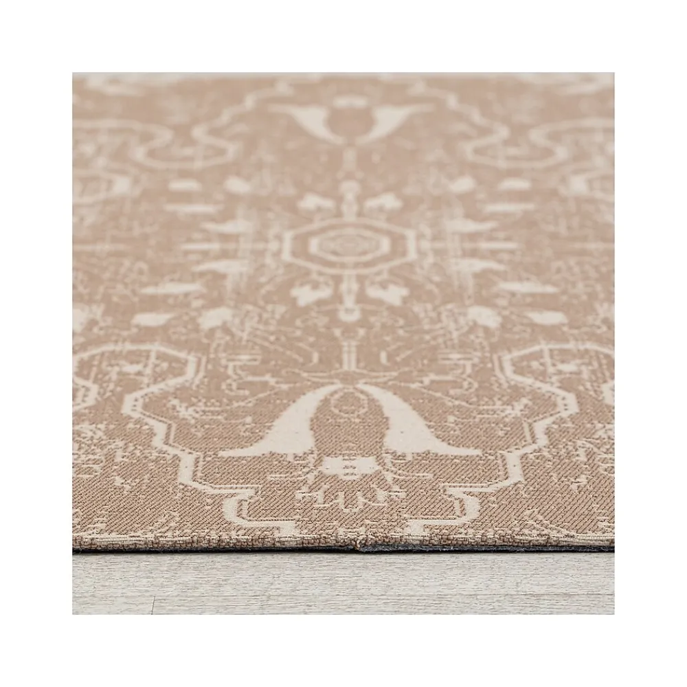 Chair Mats*Anji Mountain Rug'd Tamanrasset Carpet & Hard Floor Chair Mat, 36" x 48", Ivory/Brown Polyester (AMB9034)