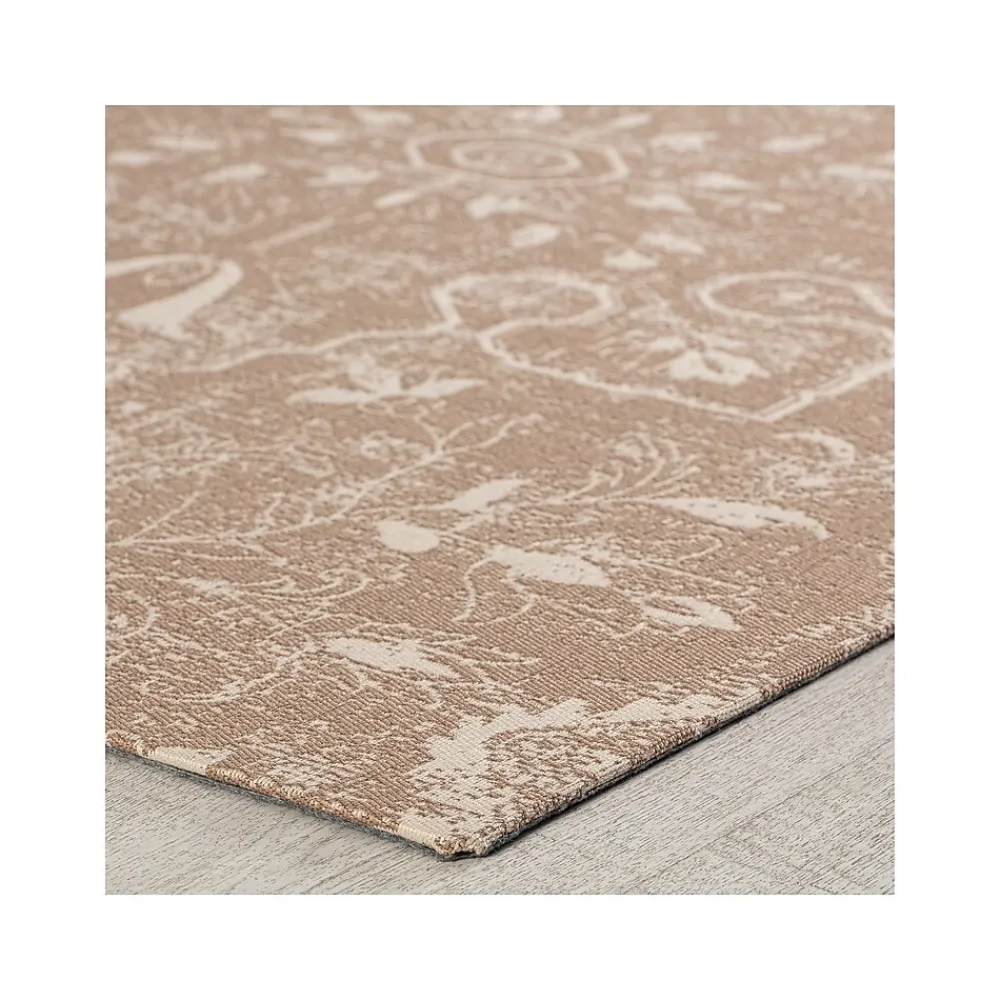 Chair Mats*Anji Mountain Rug'd Tamanrasset Carpet & Hard Floor Chair Mat, 36" x 48", Ivory/Brown Polyester (AMB9034)